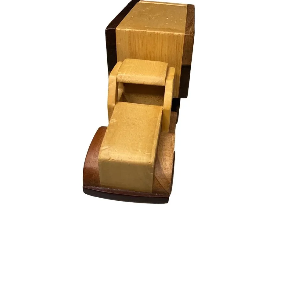 Wood Cargo Truck with‎ working rear door rolling wheels Hajito